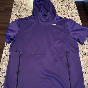 Nike Men’s dual zip half sleeve warm up hoodie